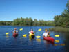Kayaking on the Elk River from Ruffed Grouse Resort