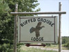 Ruffed Grouse Lodge sign - accommodations in phillips wisconsin