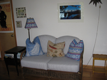 Sitting room pic at Timberdoodle cabin at Ruffed Grouse Lodge in Phillips Wisconsin