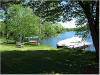 Lake view of Ruffed Grouse Lodge - hunting fishing snowmobile resort accommodations Phillips WI