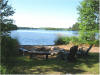 Firepit and lake picture - Ruffed Grouse Lodge - resort vacation retreat Phillips Wisconsin
